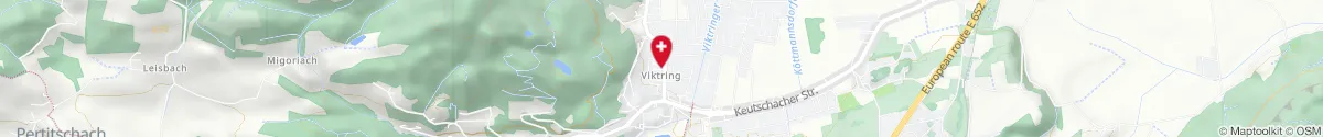 Map representation of the location for Apotheke Viktring in 9073 Klagenfurt-Viktring